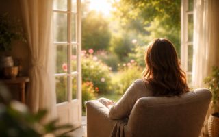 femme-fauteuil-fenetre-jardin-fleuri