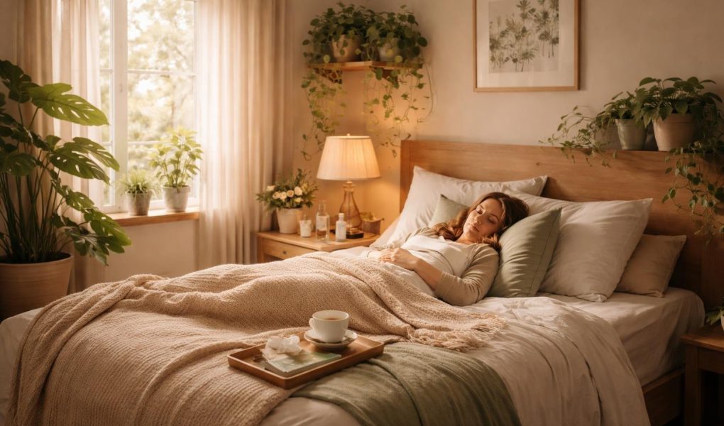 lit-confortable-plantes-interieur-fenetre
