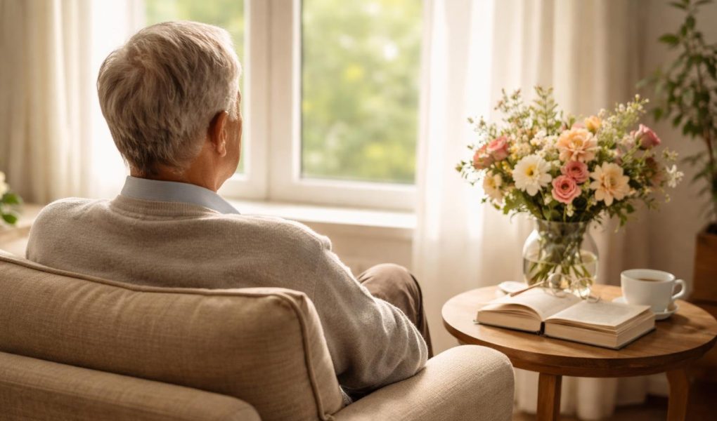 patient-fauteuil-fleurs-livre-fenetre