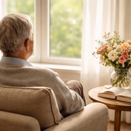 patient-fauteuil-fleurs-livre-fenetre