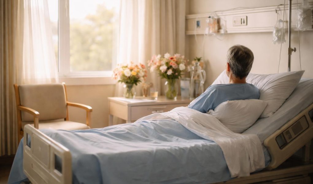 chambre-hopital-patient-fleurs-fenetre